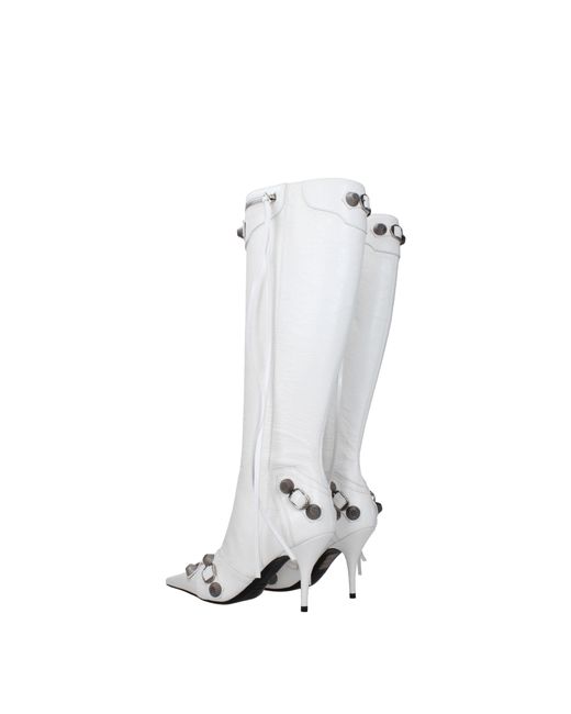 Balenciaga Frauen 's Stiefel Ledergrau in White für Herren