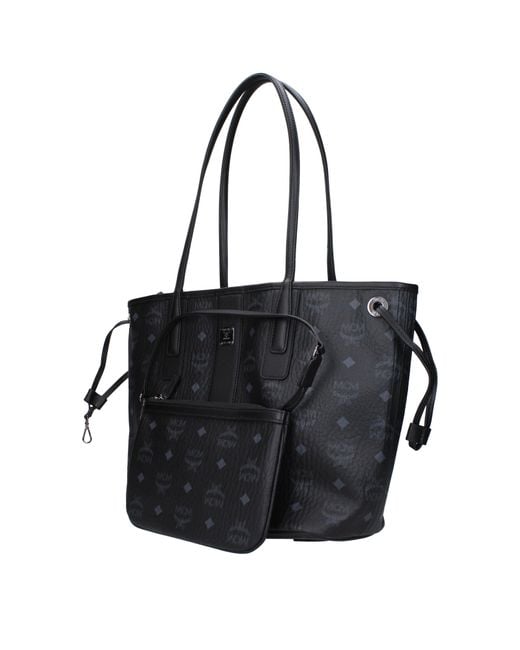 MCM Black Borse A Spalla Donna Pelle Nero