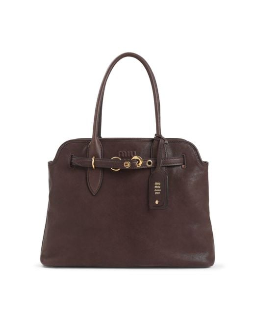 Miu Miu Brown Aventure Handbag