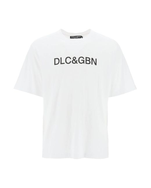 Dolce & Gabbana Crewneck T -Shirt mit Logo in White für Herren