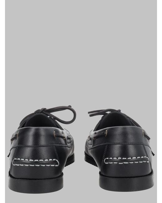 Paraboot Gray Moccasin Barth Calf Leather