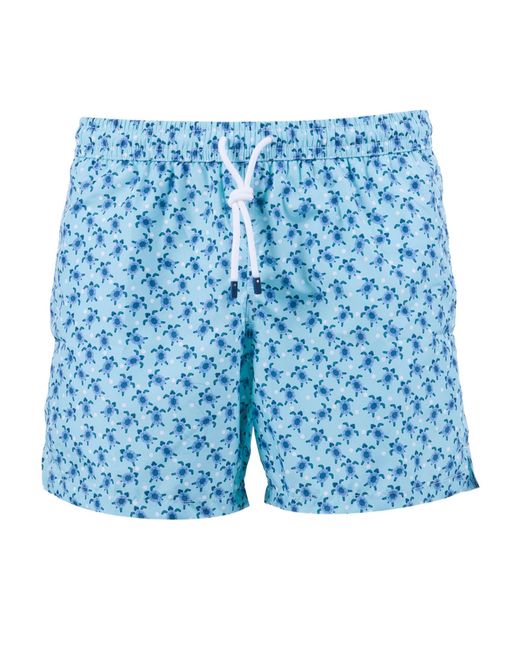 Fedeli Blue Swim Trousers Woven Fabric
