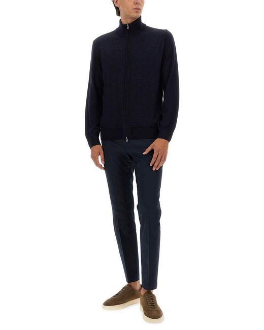 Boss Blue Shirt With Zip for men