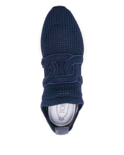 Tod's Sneakers Met Logopatch in het Blue