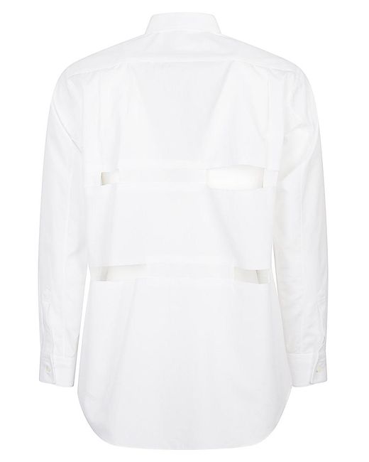 Comme des Garçons White Cotton Overshirt for men