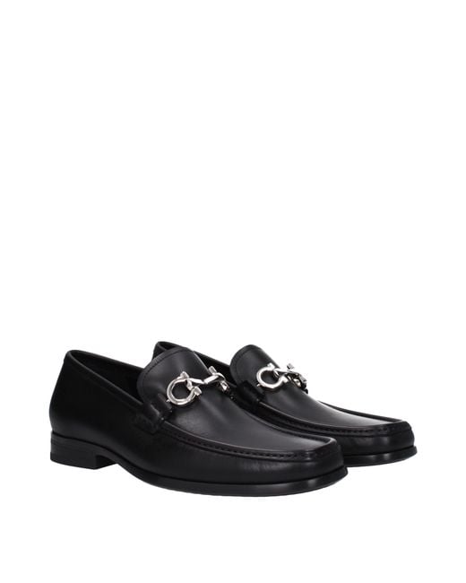 Ferragamo Black Chris Moccasins Leather