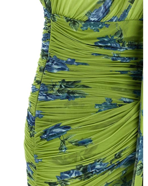 Vestido corto con motivo floral Magda Butrym de color Green