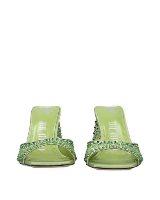 The Attico Green Die Penthouse Sandals Mini Devon Frauen Satingrün/Limette