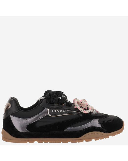 Pinko Black Yulia Sneakers With Two-Tone Laces