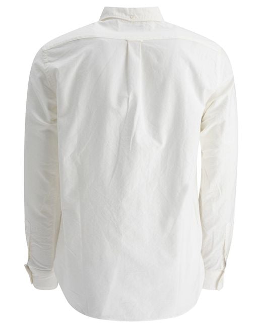 Beams Plus White Bd Oxford Shirts for men