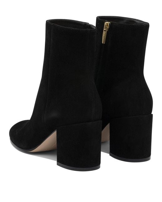 Gianvito Rossi "joelle 70 Mm" Enkellaarzen Met Ritssluiting in het Black