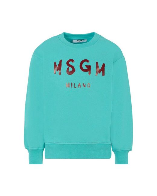 MSGM Blue Jersey With Logo