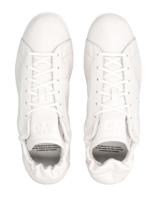 Y-3 White Stan Smith Lo Pro Leather Sneakers