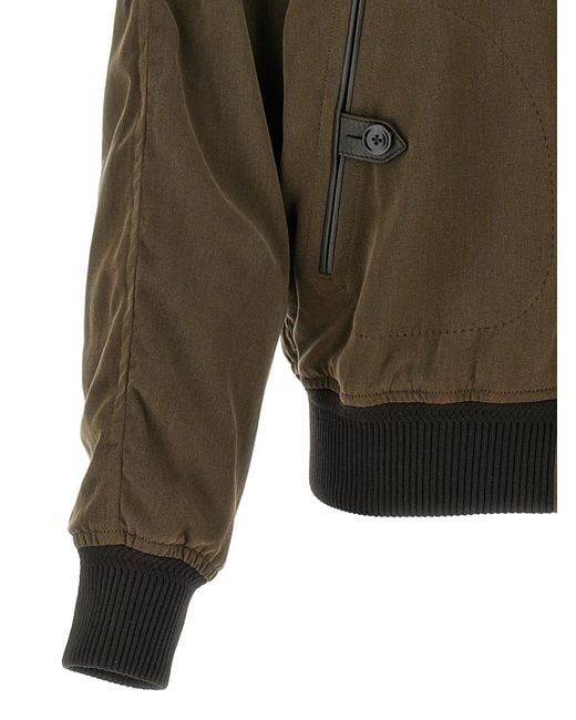 Tom Ford Green Gabardine Fluid Bomber Jacket for men