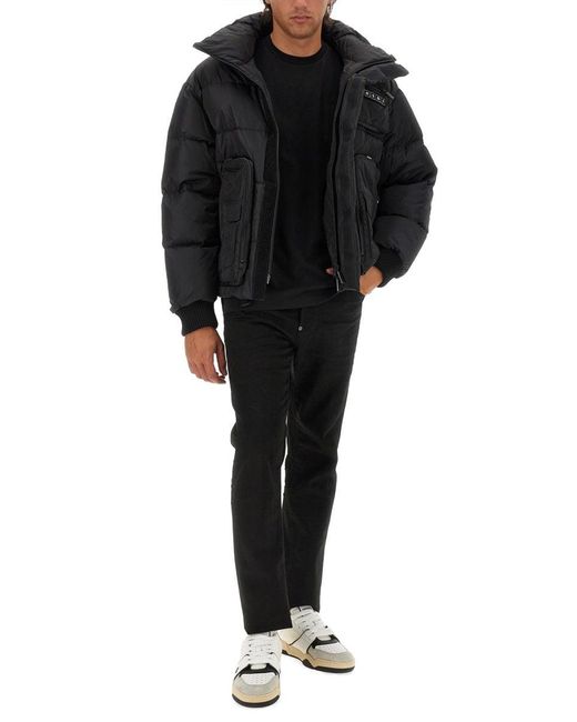 DSquared² Black Down Jacket With Logo for men