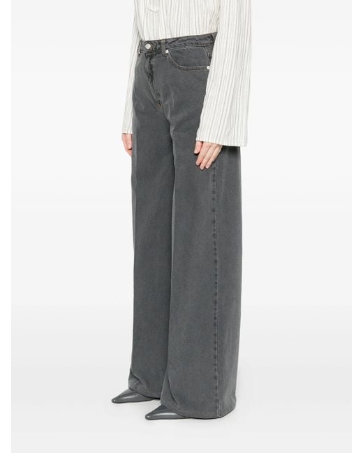 Officine Generale Gray Ginger Washed Denim Cotton Clothing