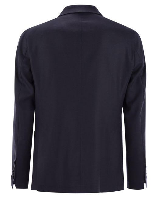 Tagliatore Blue Two-Button Wool Jacket for men