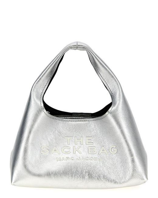 Marc Jacobs White 'die metallische Leder -Mini -Sack -Tasche' Handtasche