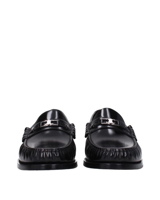 Céline Black Triomphe Loafers/ Leather