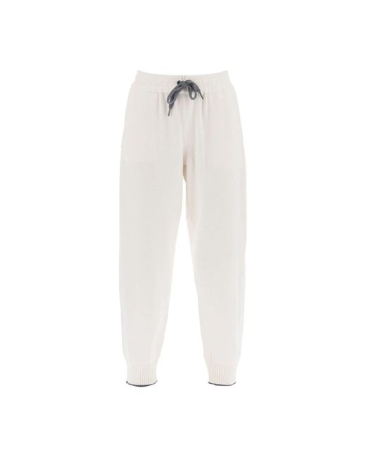 Brunello Cucinelli White Sweatpants