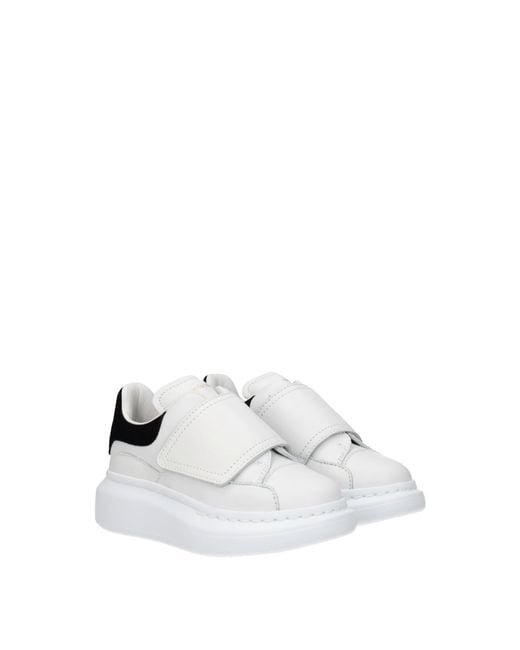 McQueen White Idee Regalo Sneakers Kids Uomo Pelle Bianco/Nero