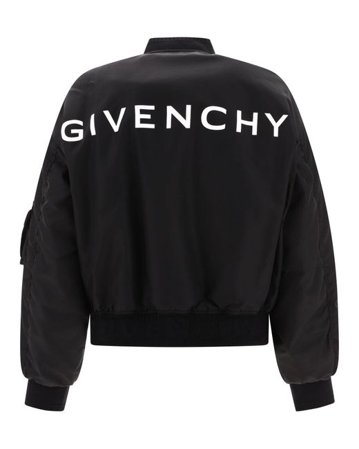 Givenchy Black Bomber Jacket With Pocket Detail