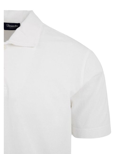 Drumohr T Shirts En Polos Wit in het White voor heren