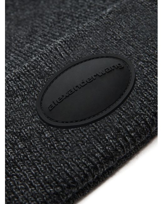 Alexander Wang Muts Met Logopatch in het Black