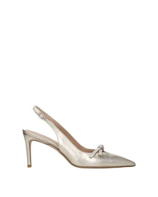 Stuart Weitzman Metallic Sandali Donna Pelle Oro/Oro Pallido