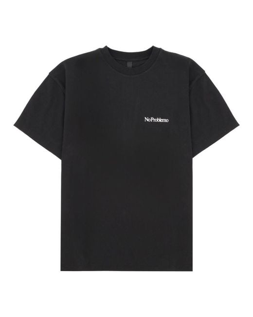 No Problemo Black T Shirt Con Logo E Stampa