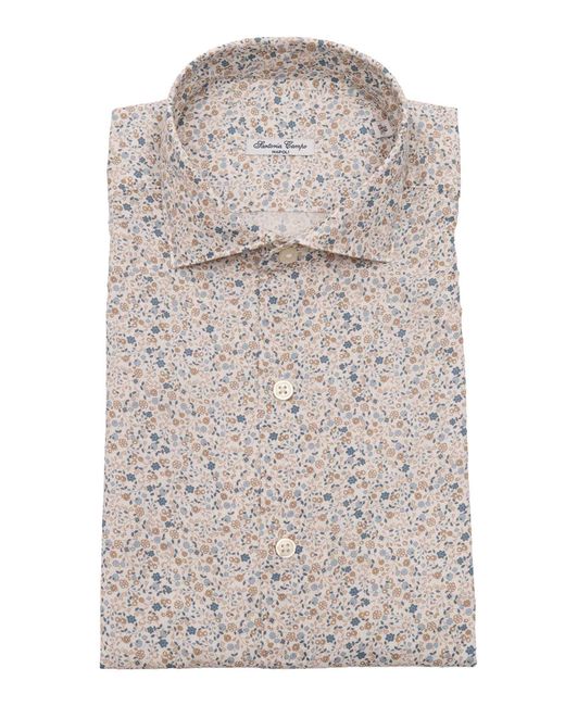 SARTORIA DEL CAMPO-SONRISA Gray Shirt Cotton for men