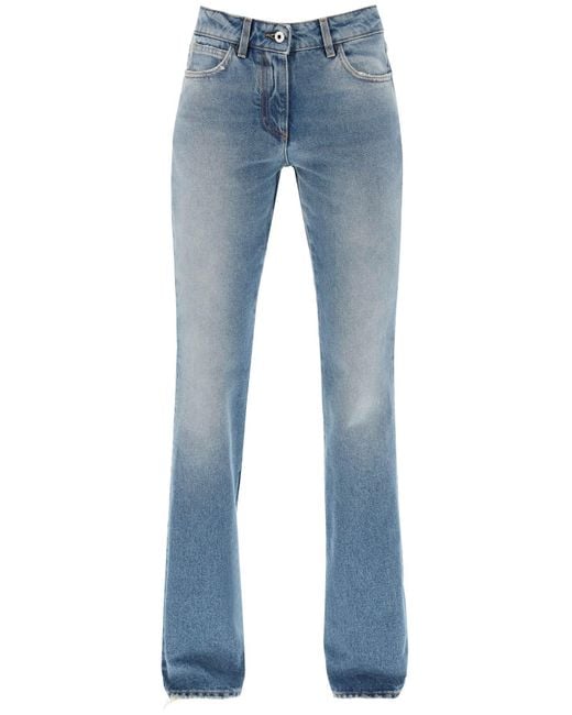 Off- Jeans A Zampa di Off-White c/o Virgil Abloh in Blue