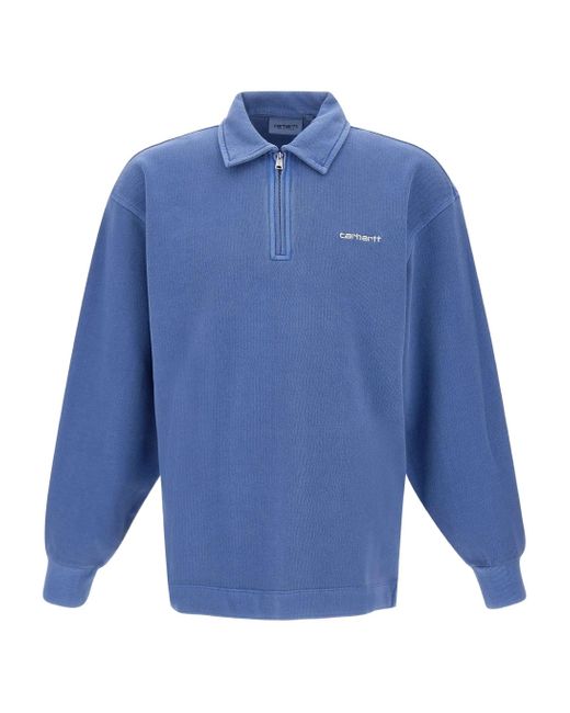 Carhartt Blue Piqué Script Sweat