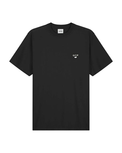 Arte' Black Heart Logo T Shirt for men