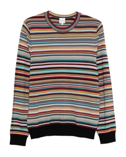 Paul Smith Black Signature Stripe Wool Sweater for men