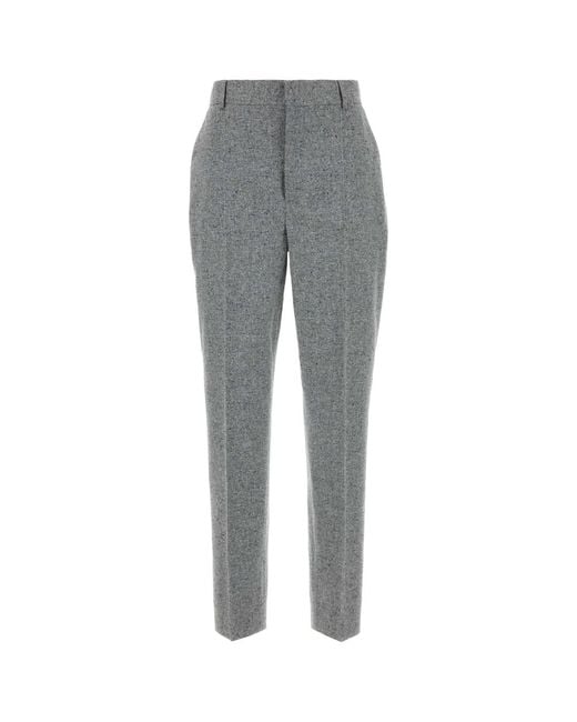 Moschino Gray Melange Silk Blend Pant