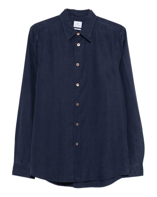 Paul Smith Overhemd Met Knopen in het Blue voor heren