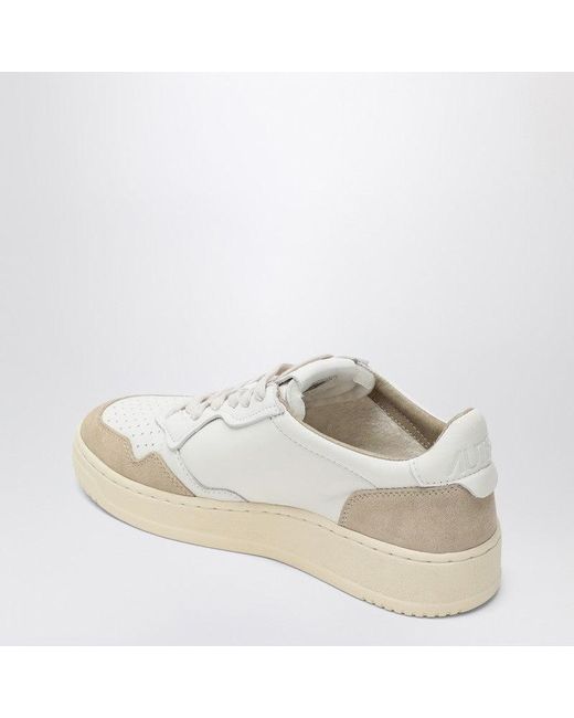 Autry White Medalist Sneakers/ Suede
