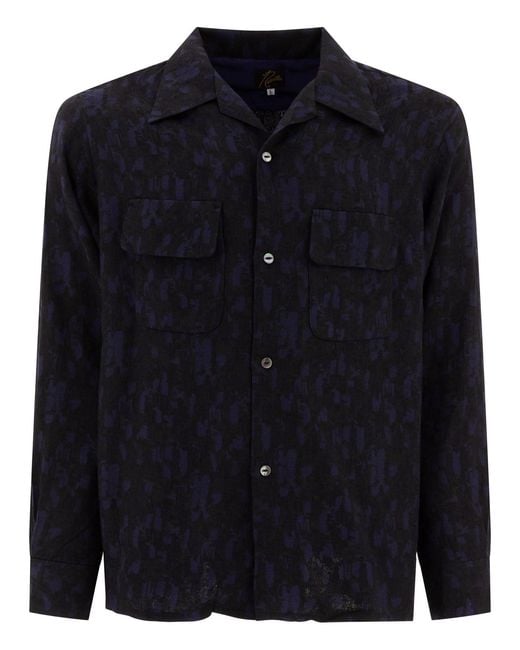 Chemise des aiguilles "Abstract Jacquard" Needles pour homme en coloris Blue