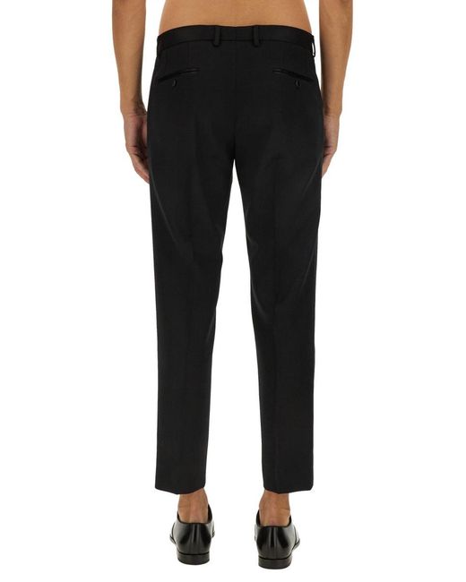 Dolce & Gabbana Black Classic Silk Blend Trousers for men