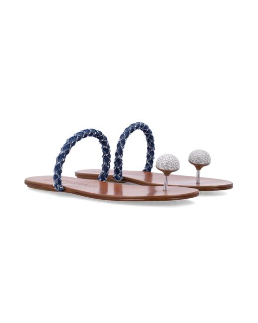 Pedro Garcia White Pipa Flat Sandals