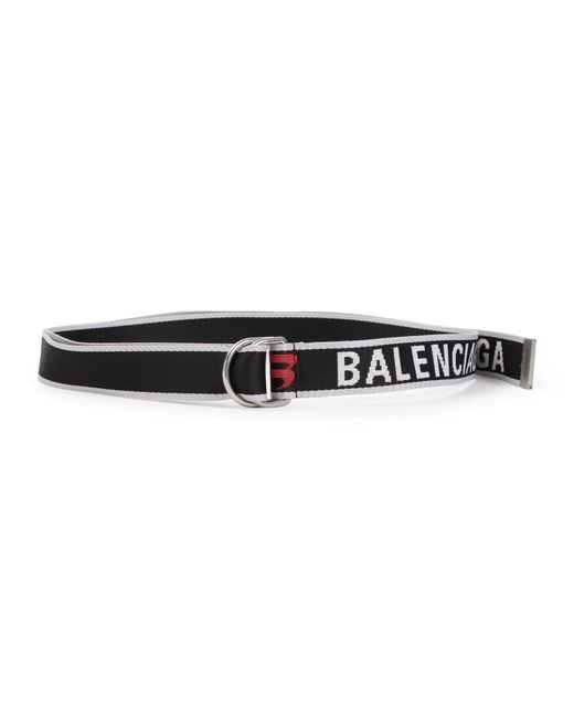 Balenciaga Black Ring Belt for men