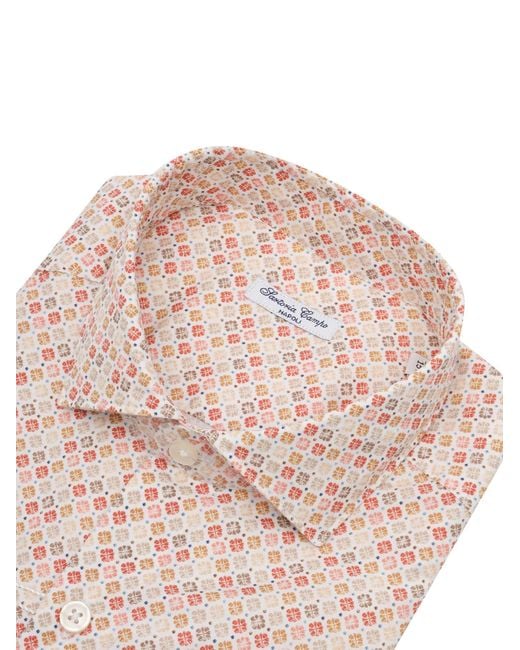 SARTORIA DEL CAMPO-SONRISA Pink Shirt Cotton for men