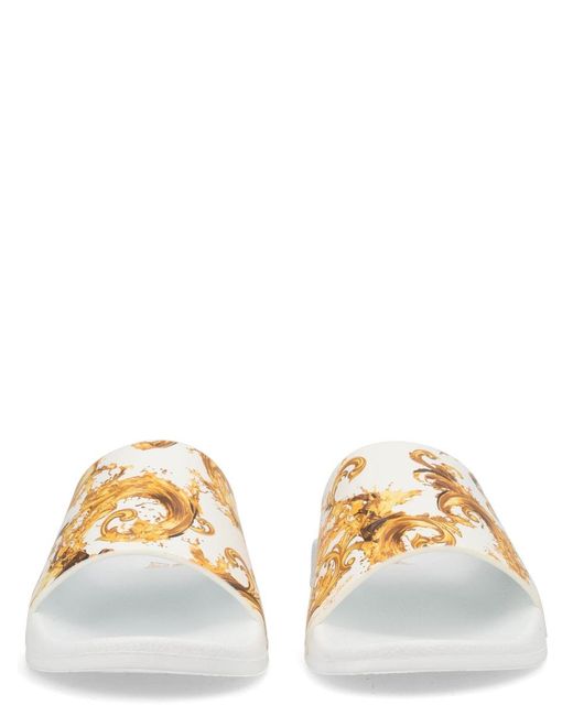 Versace Jeans Couture Metallic Polyurethane Flat