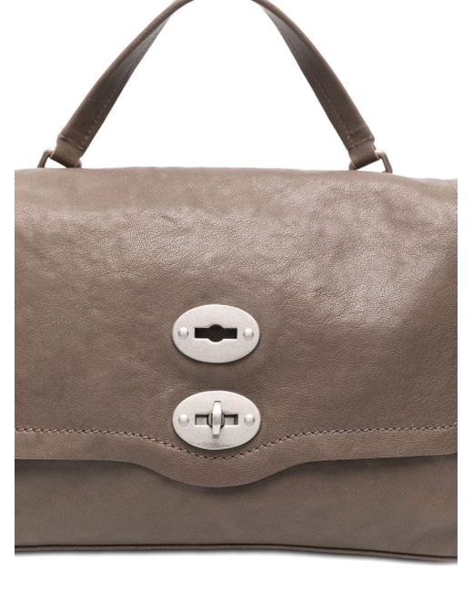 Zanellato Brown Postina Tabacco Baby Leather Handbag