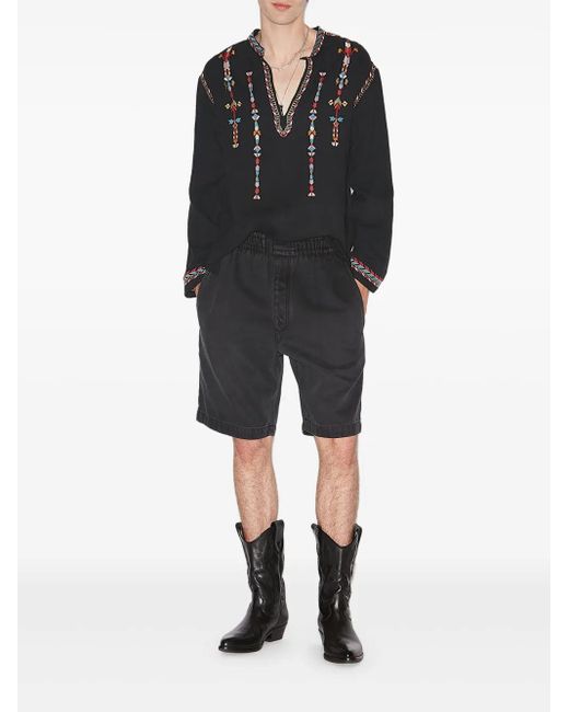 Isabel Marant Black Tyler Shorts for men