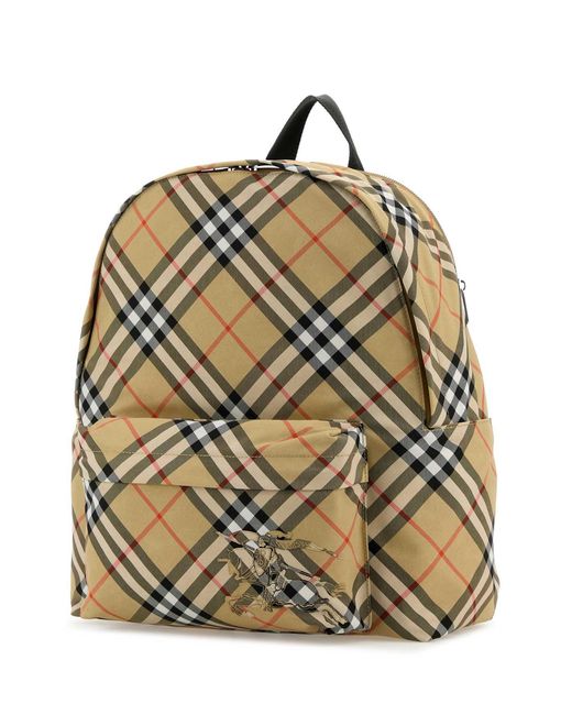 Burberry Metallic Nova Check Backpack for men