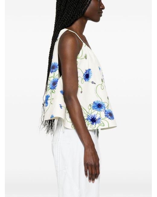 Stella McCartney White Embroidered Cotton Top