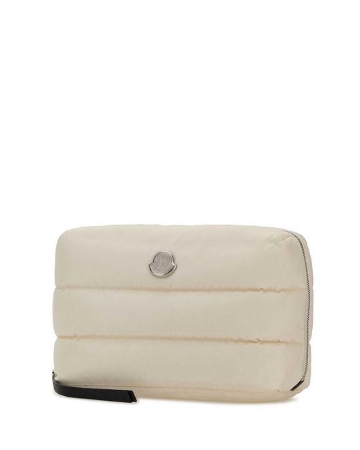 Moncler Natural White Fabric Beauty Case