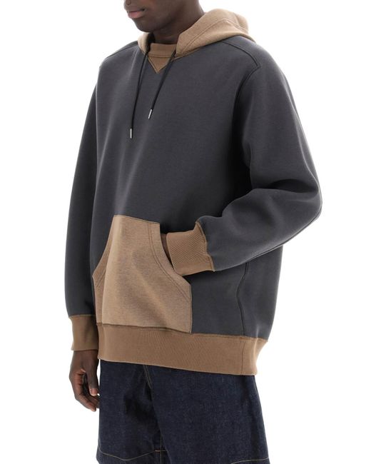 Sacai Hooded Sweatshirt Met Omgekeerde in het Gray voor heren